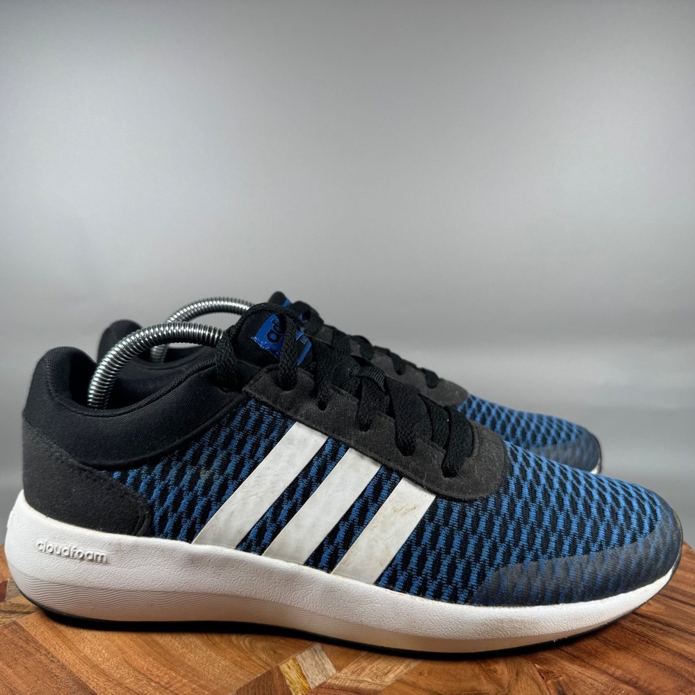 Adidas Cloudfoam Lite Racer Mens Blue Black Running Shoes BB9770 Size 9‎